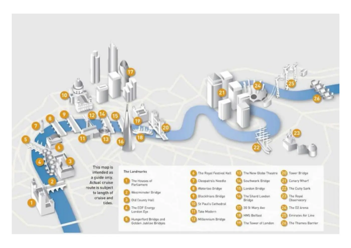 Thames River Cruise Landmarks